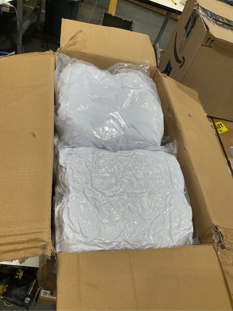 Condition photo showing Good Condition for 100 pcs white folding chair cover washable removable universal fitted chair cover protector for wedding party banquet holidays celebration decoration chair covers white 100