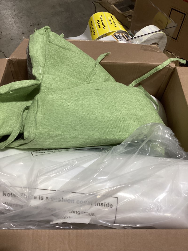 AAAAAcessories D-Shaped Chair Cushions, 2" Thick Dining Chair Pads with Ties and Removable, Machine-