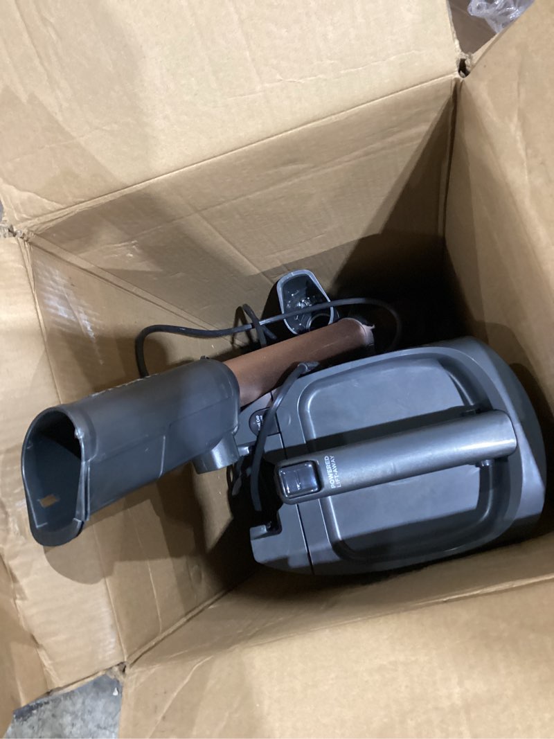 Condition photo showing As Is for shark az2002 vertex powered lift-away upright vacuum with duoclean powerfins, self-cleaning brushroll, large dust cup, pet crevice tool, dusting brush & power brush, silver/rose gold duoclean powerfin (rose gold)