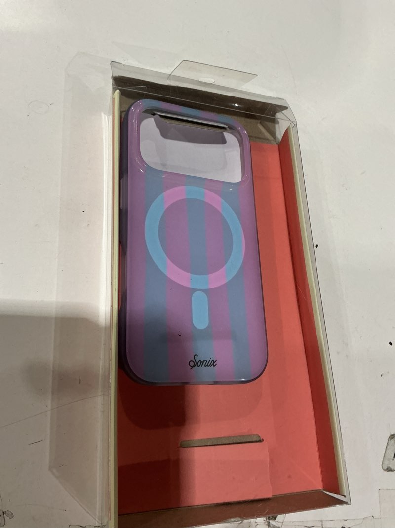 Condition photo showing Good Condition for sonix case for iphone 17 pro | compatible with magsafe | 10ft drop tested | jelly stripe pink/blue