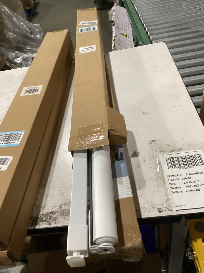 Condition photo showing New/Like New for lazblinds no drill blackout roller shades for indoor windows, cordless window blinds, thermal insulated fabric uv protection for home and office, 33" w x 72" h, white