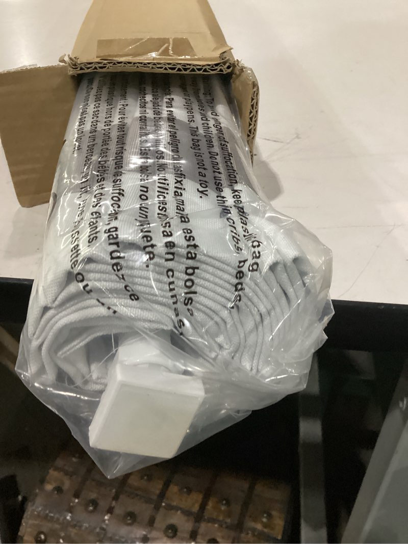 Condition photo showing Good Condition for lazblinds no tools no drill cordless roman shades for windows, blackout thermal insulated uv blocking window blinds, room darkening fabric blinds for indoor windows, 31'' w x 64'' h, white-grey white-grey (blackout) 31" w x 64" h