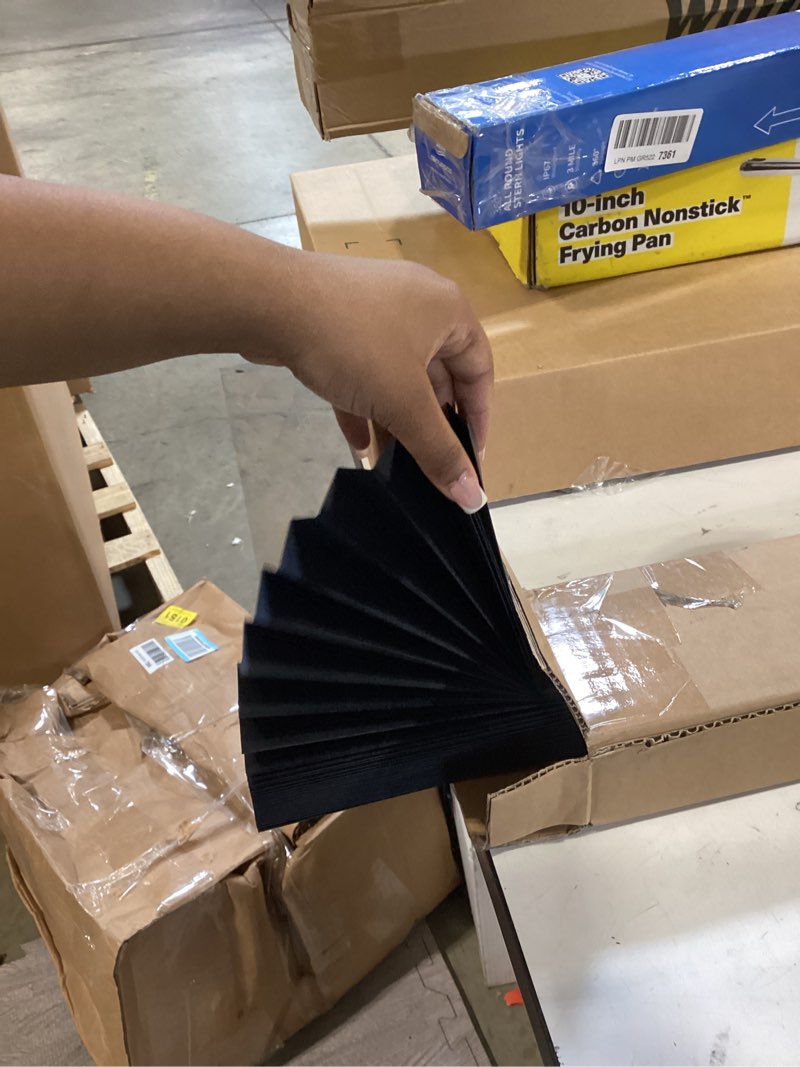 Condition photo showing Good Condition for changshade 6-pack temporary blackout paper blinds for window, cut to size adhesive paper shades, stick on pleated blinds,no drill easy install,48" w x 72" h,black black 48"w x 72"h