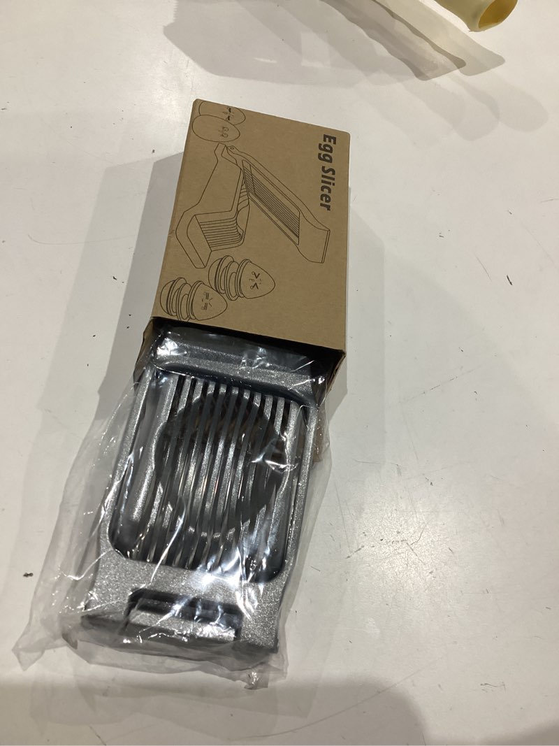 Condition photo showing New/Like New for egg slicer for hard boiled eggs egg cutter strawberry slicer heavy duty aluminium tomato slicer stainless steel wire multipurpose egg slicer dicer for soft fruit mushroom home use egg slicet