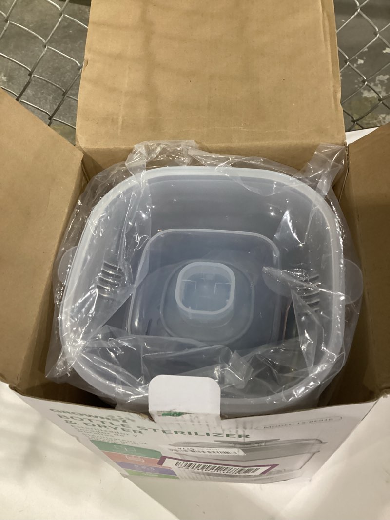 Condition photo showing As Is for NOT TESTED GROWNSY Bottle Sterilizer and Dryer, Compact Electric Steam Baby Bottle Sterilizer (Esterilizador de Biberones), Bottle Sanitizer for Baby Bottles, Pacifiers, Pump Parts Grey