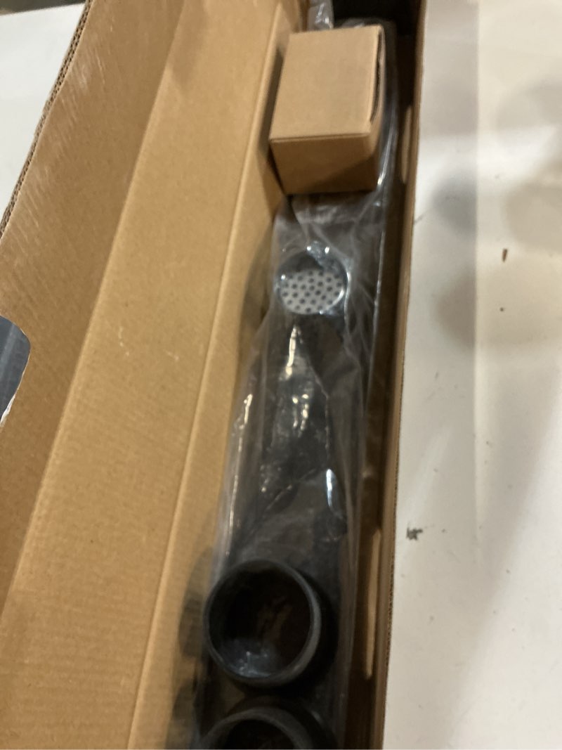 Condition photo showing New/Like New for exf 24" matte black linear shower floor drain with dual tile insert cover & fast water flow, 304 stainless steel for bathroom cupc certified matte black 24 in