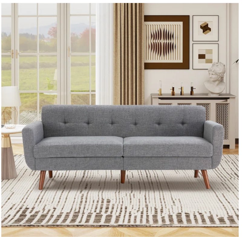 delanie cattaleya 78'' square arms sofa