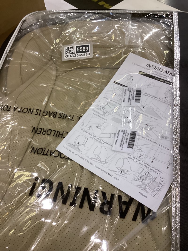 Condition photo showing Good Condition for DOMAL Front Car Seat Covers, Universal Fit Faux Leather Cushion Protector, Waterproof Non-Slip Autom