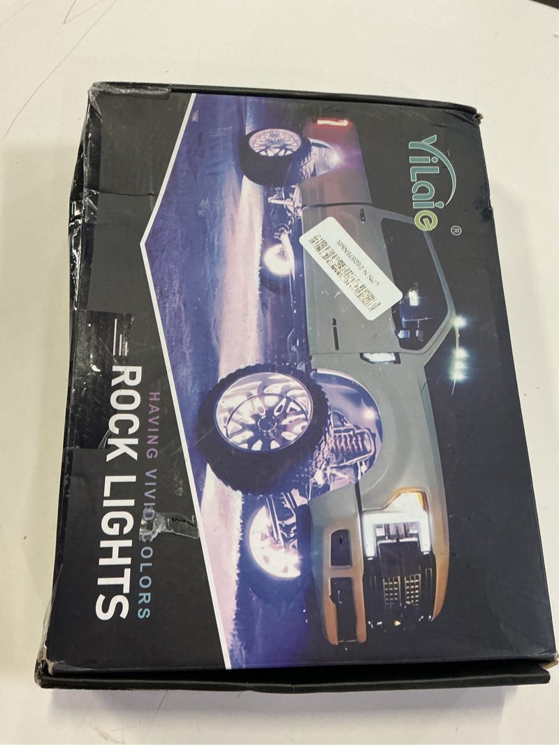 Condition photo showing New/Like New for yilaie rock lights for trucks, 8 pods rgb led rock lights with app/remote control & music mode, high bright multilcolor waterproof ip68 rock neon light kits for pickup off road rzr suv atv utv car