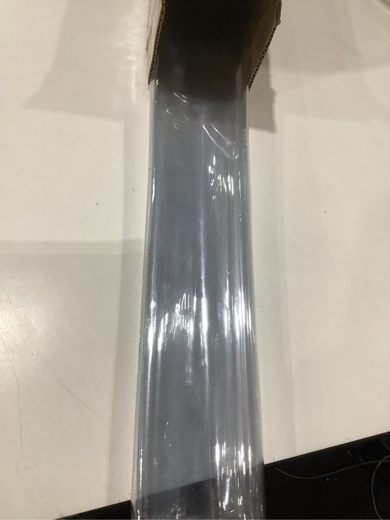 Condition photo showing As Is for farm plastic supply - clear vinyl sheeting - 15 mil - (4'6" x 3.5') - vinyl plastic sheeting 4' 6" x 3.5'