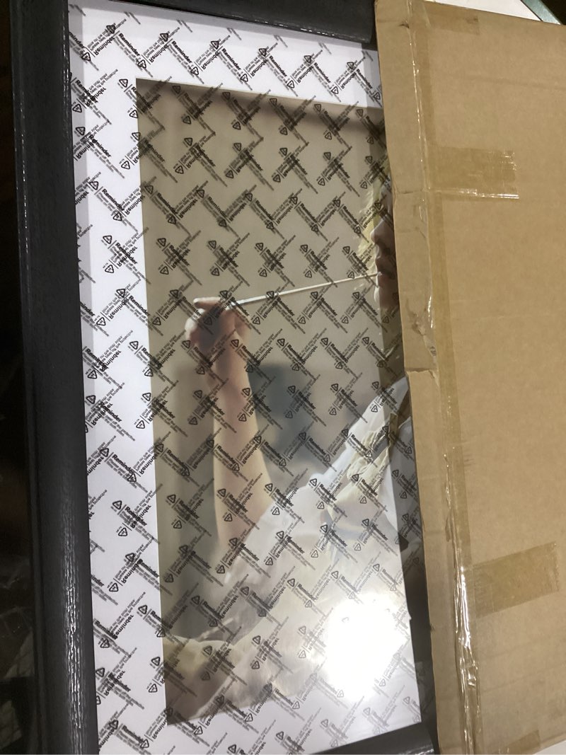 Condition photo showing Good Condition for Tinkeps Display 20 x 24 Picture Frame Black. 1.57 Inch Wide Wood Grain Texture, Pictures 16 x 20 with Mat. Horizontal or Vertical Wall 20x24 Picture Frame. Black 20x24