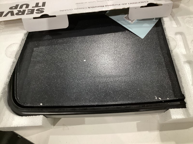 Condition photo showing Good Condition for chefman electric griddle with removable temperature control, immersible flat top grill, burger, eggs, pancake griddle, nonstick easy clean cooking surface, slide out drip tray, 10 x 16 inch