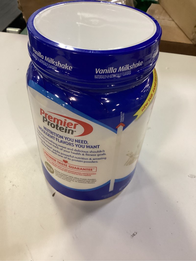 Condition photo showing New/Like New for Premier Protein Whey Protein Powder, Vanilla, 28 Ounce Best By 04/12/2026