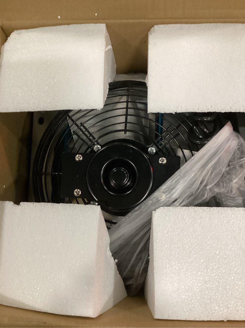 Condition photo showing Good Condition for hiorucet 10 inch wall mounted shutter exhaust fan with thermostat and speed controller for garage, greenhouse, shop, attics, chicken coop, shed, basement, 844cfm 1606rpm low noise louvered exhaust fan 10'' exhaust fan with thermostat & speed controller