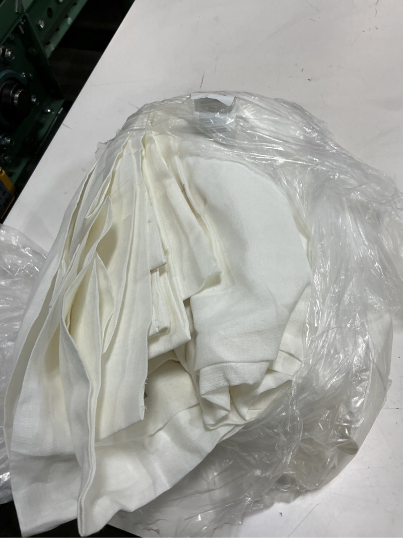 Condition photo showing As Is for european linen curtain - single panel, 96x84, white