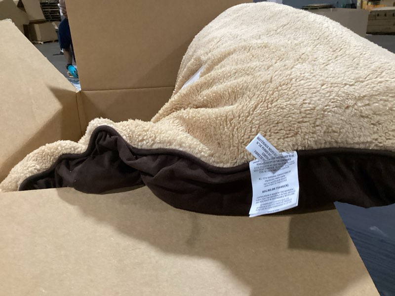 Condition photo showing New/Like New for all for paws dog pillow bed ultra soft pet dog bed comfortable cushion bed plush dog pillow machine wash & dryer friendly - brown l l brown standard packaging