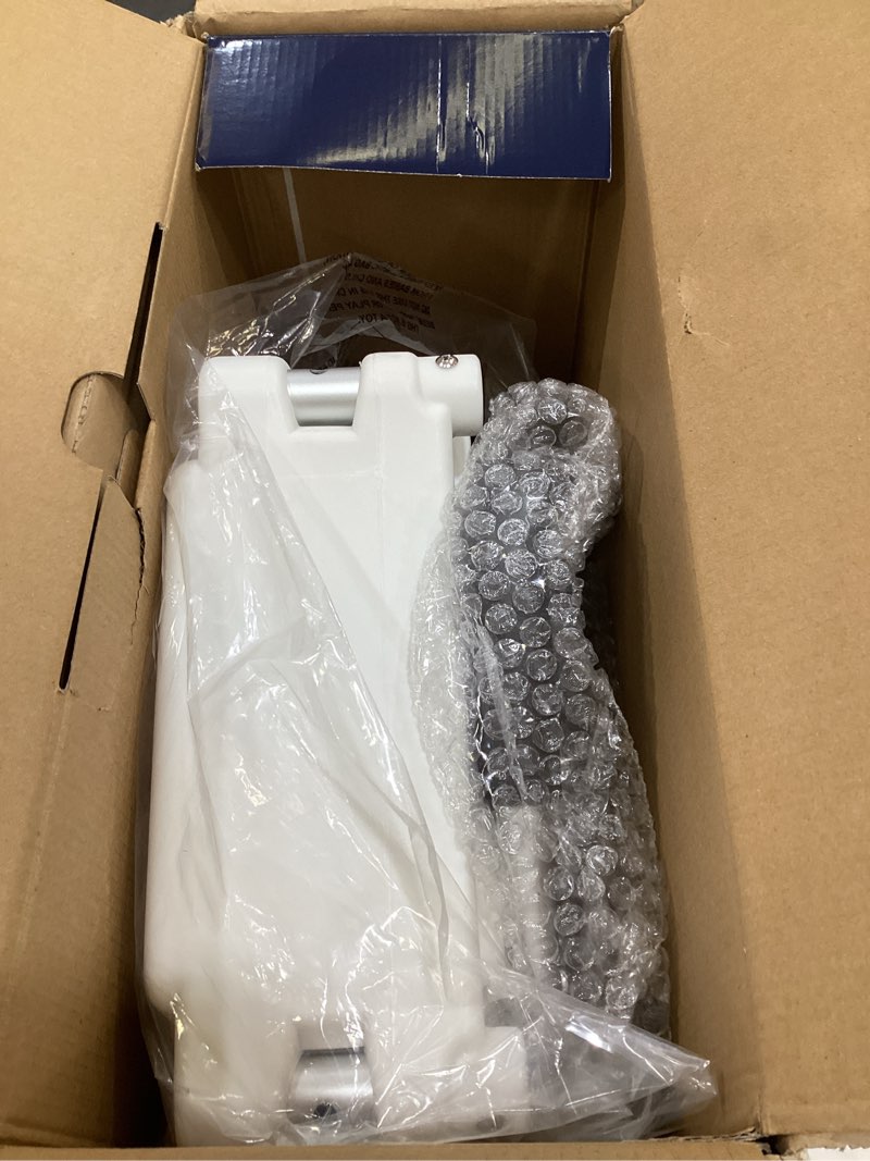 Condition photo showing As Is for bath safetyraised toilet seat product description: elev.toilet seat w/ remarms,rtl,1 ea