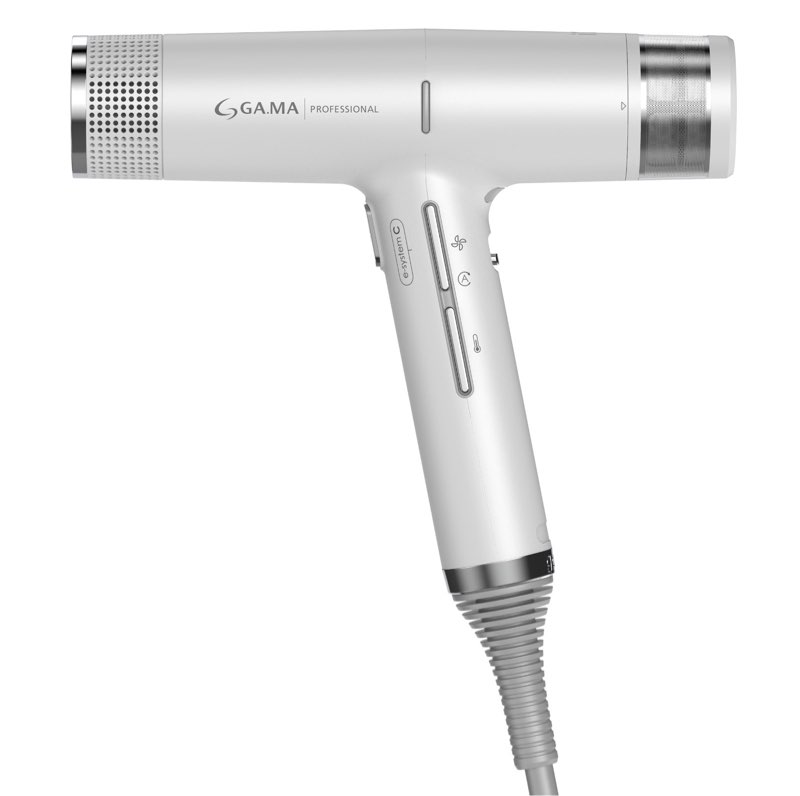 GA.MA iQ1 Perfetto Hair Dryer with 110,000 RPM Intelligent Brushless Motor, Oxy Active Technology, Auto-Clean & Washable Filter, Includes Diffuser & 3 Nozzles, Grey