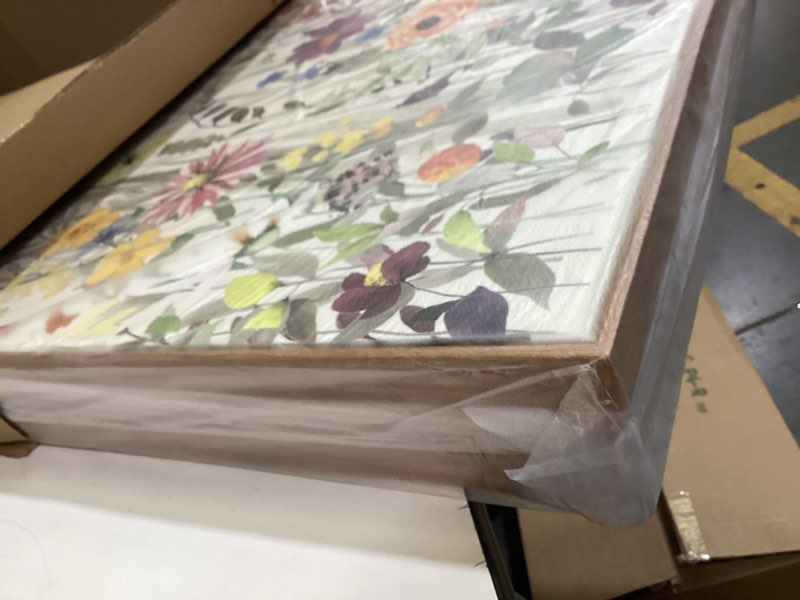 Condition photo showing New/Like New for bincue wildflower wall art large floral wall painting neutral print pictures decor flower artwork 36x24 inches framed wildflowers paintings flower wall decor for living room bedroom bathroom farmhouse set of 3 24"l x 16"w wildflowers