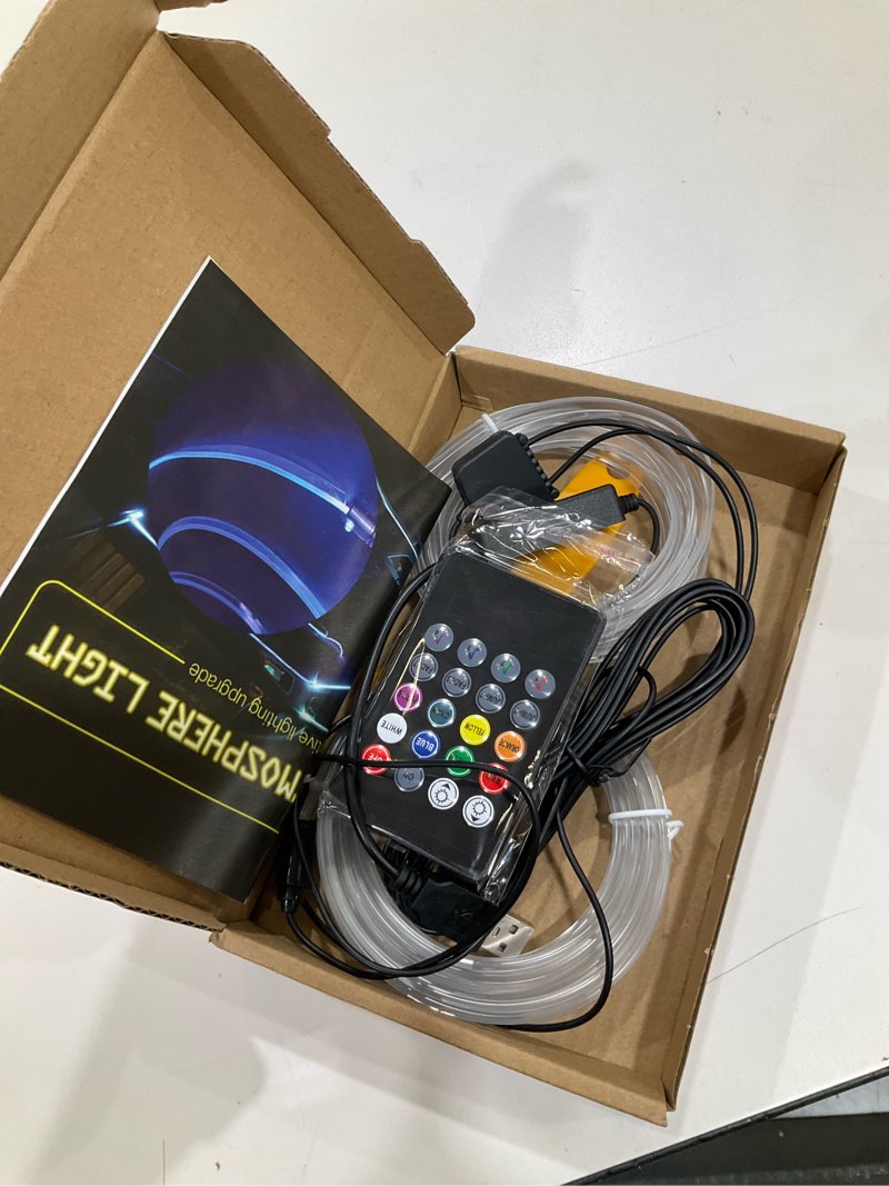 Condition photo showing Good Condition for Interior Car LED Strip Lights with Wireless APP & Remote Control, RGB 2 in 1 Car Ambient Lighting Kit with 158 Inches Fiber Optic, Inside Neon Dash Strip with Music Mode
