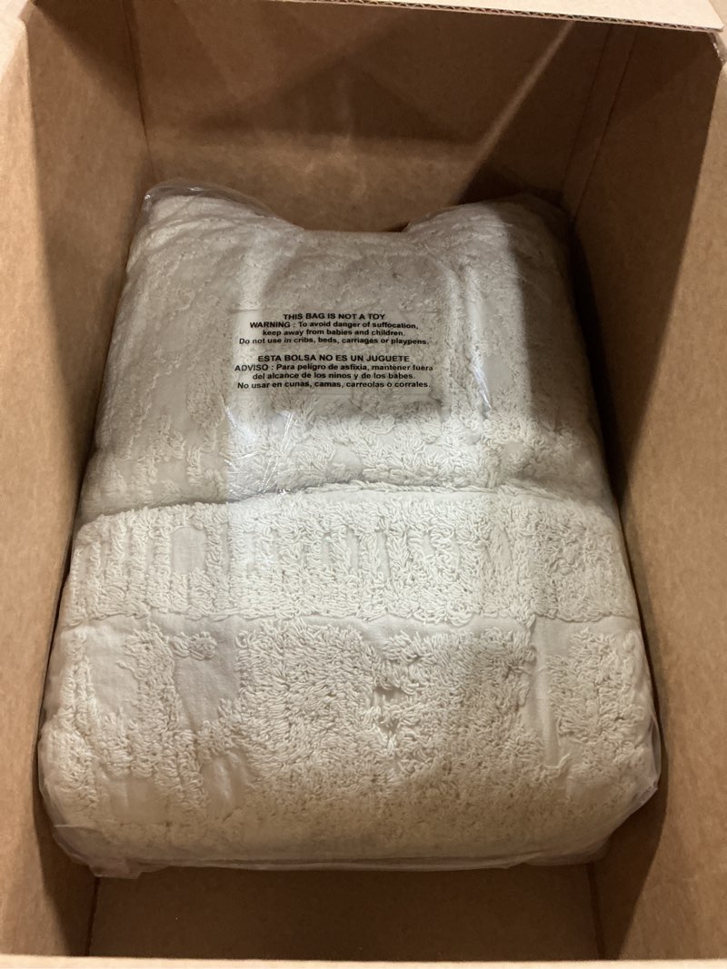 Condition photo showing New/Like New for Better Trends 1 Piece Chenille Bedspread Twin Size 100% Cotton Chenille Bedding Lightweight Medallion Pattern Bedroom Decor Rio Collection Sage Twin Bedspread