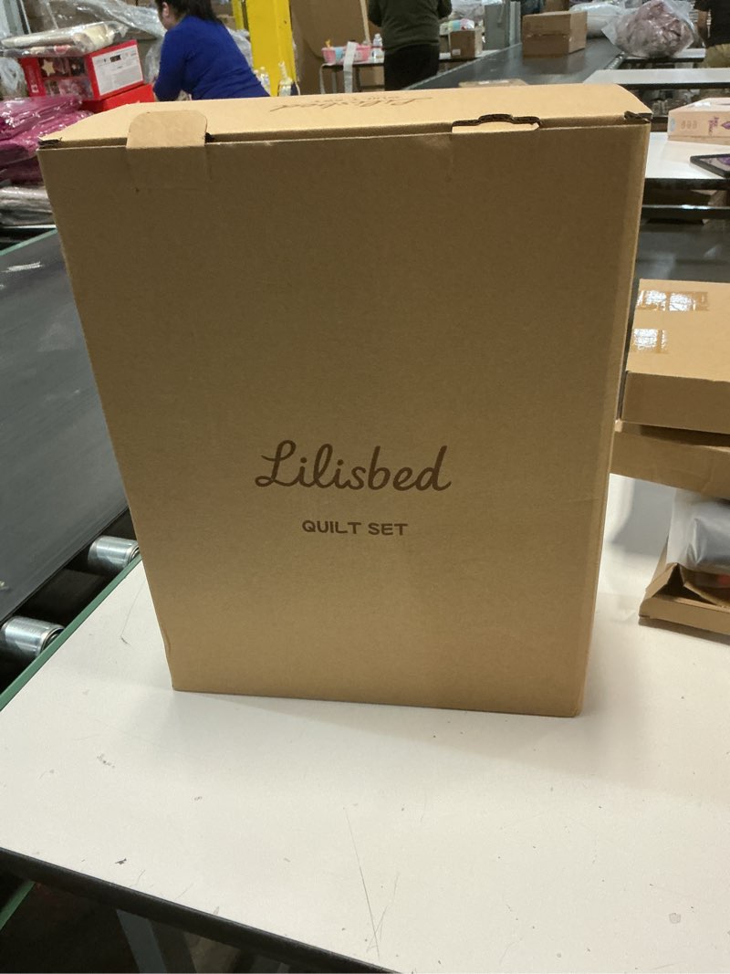 Condition photo showing New/Like New for Velvet Quilt Set Queen Size - 3-Piece Lightweight Bedding, Soft Velvet Comforter, Oversized Bedspread Coverlet for All Season, Cream White Cream White Full/Queen