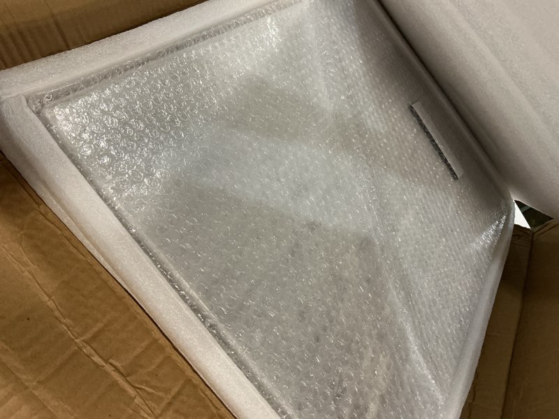 Condition photo showing New/Like New for natural carrara white marble cutting board for kitchen, 16 x 20 inch marble slab pastry board with non-slip feet for baking, cheese, charcuterie, chocolate 20"l x 16"w white marble gray veins