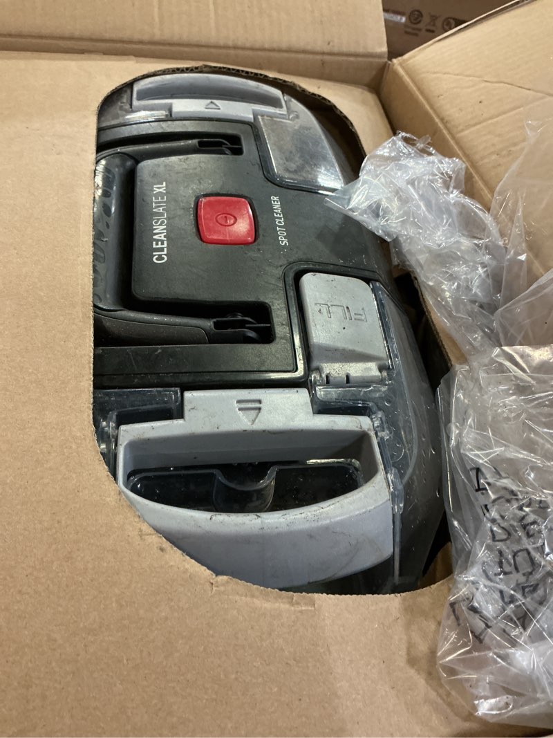 Condition photo showing As Is for Hoover CleanSlate XL Deep Cleaning Carpet + Upholstery Spot Cleaner Machine with Specialized Tools, Permanent Stain Remover, Pair with Hoover Portable Spot Cleaner Solution
