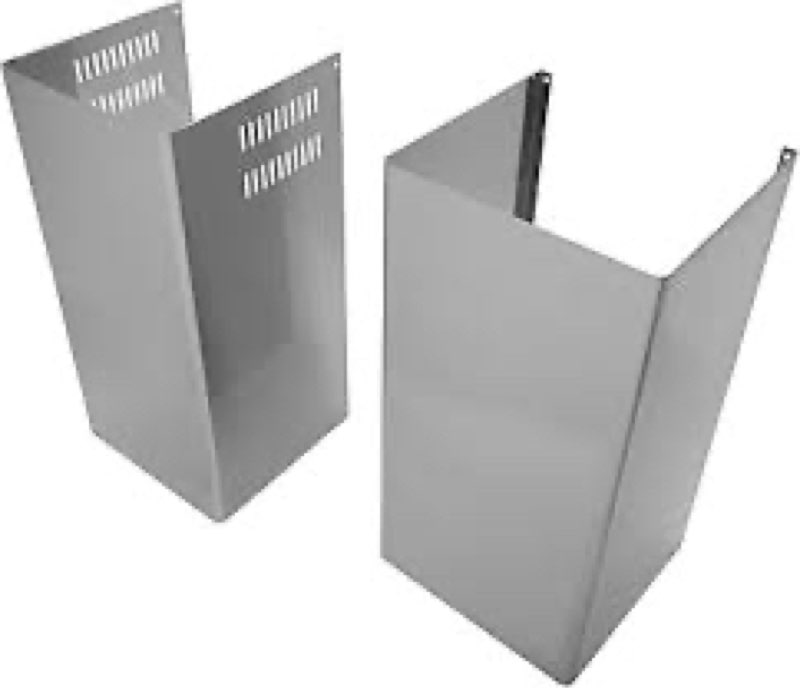 HTH HTHomeprod Extension Wall Mount Range Hood Stainless Steel Exhaust Duct Chimney Cover Up to 9 ft