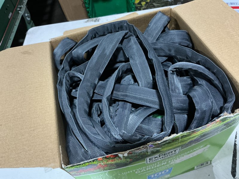 Condition photo showing As Is for expert gardener lightweight performance garden hose, 100 ft.