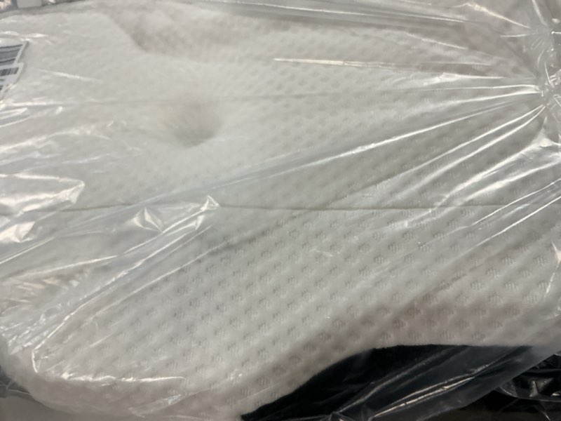 Condition photo showing As Is for Osteo Cervical Pillow for Neck Pain Relief, Hollow Design Odorless Memory Foam Pillows with Cooling Case, Adjustable Orthopedic Bed Pillow for Sleeping, Support for Side Back Sleepers Queen(25.5*16.5*5.2/4.1 inches) Black