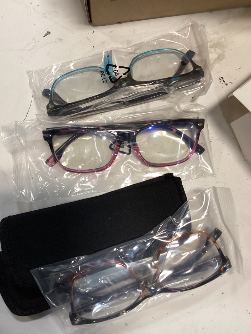 Condition photo showing Good Condition for CLASAGA Progressive Multifocus Reading Glasses for Women, Pattern Print Blue Light Block Stylish Ladies Computer Readers 3 Mix-2 2.5 x