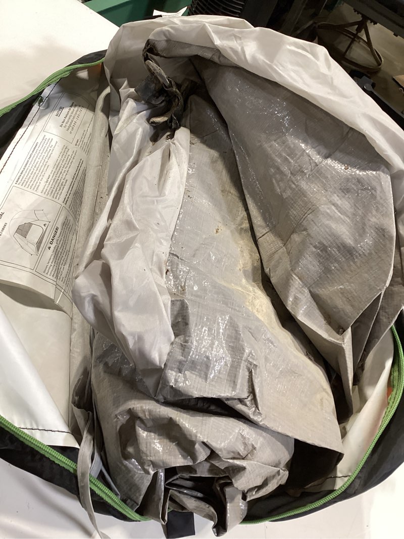 Condition photo showing As Is for ozark trail, 4-person clip and camp dome tent, 8' x 8.5' x 50", 8.47 lbs