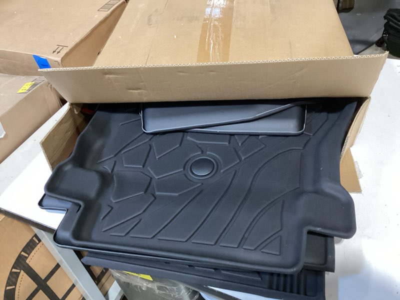 Condition photo showing As Is for floor mats for jeep wrangler jl gas 2018-2025, all weather floor mats trunk cargo liner and door sill guards accessories (fit 4-door unlimitied) for jeep wrangler jl | 2018-2025