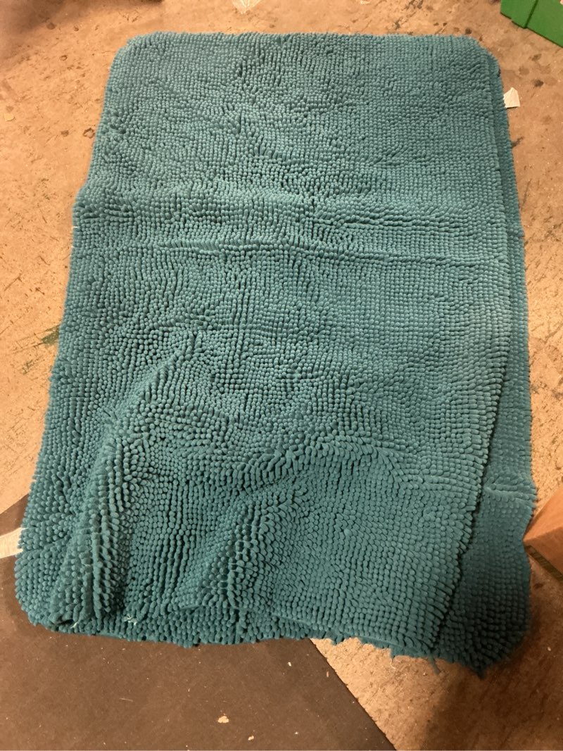 Condition photo showing As Is for 2 pack Mohawk Home Machine Washable Bath Blue 1' 8\" x 2' 10\" Bath Mat Perfect for Your Bathroom