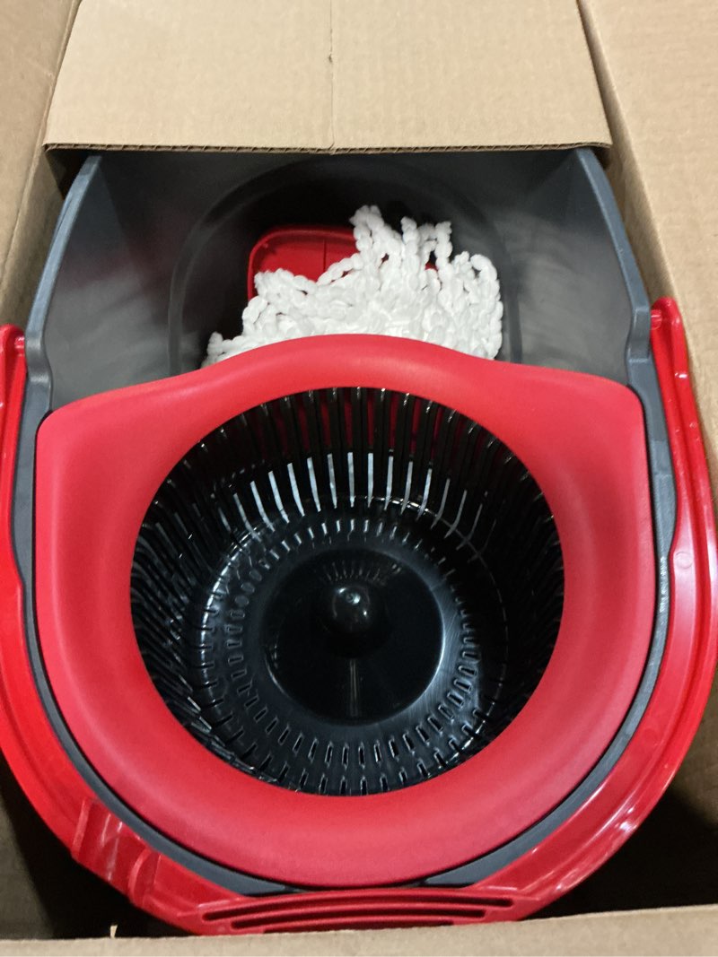 Condition photo showing Good Condition for o-cedar easywring microfiber spin mop, bucket floor cleaning system, red, gray, standard easywring spin mop & bucket