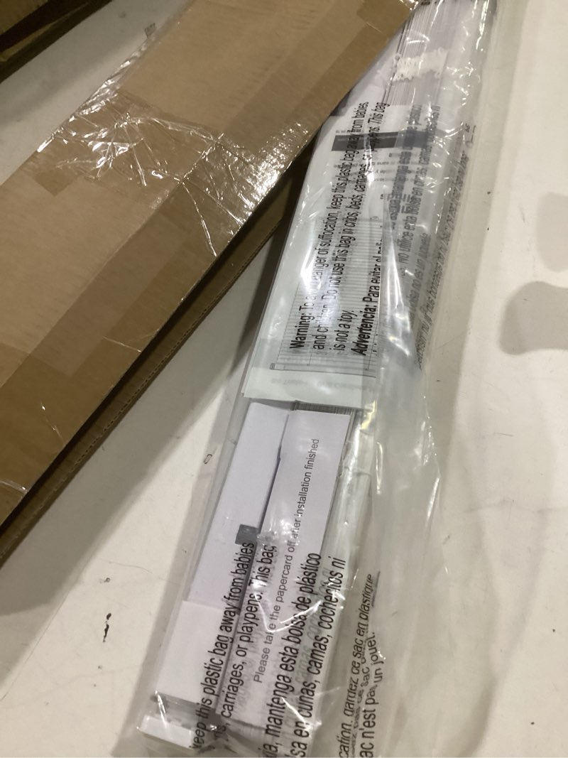 Condition photo showing Good Condition for lazblinds no drill blinds for indoor windows, cordless 1" vinyl mini blinds, privacy s-curve blinds for windows, room darkening horizontal window blinds and shades for home, 33" w x 36" h, white white 33" w × 36" h