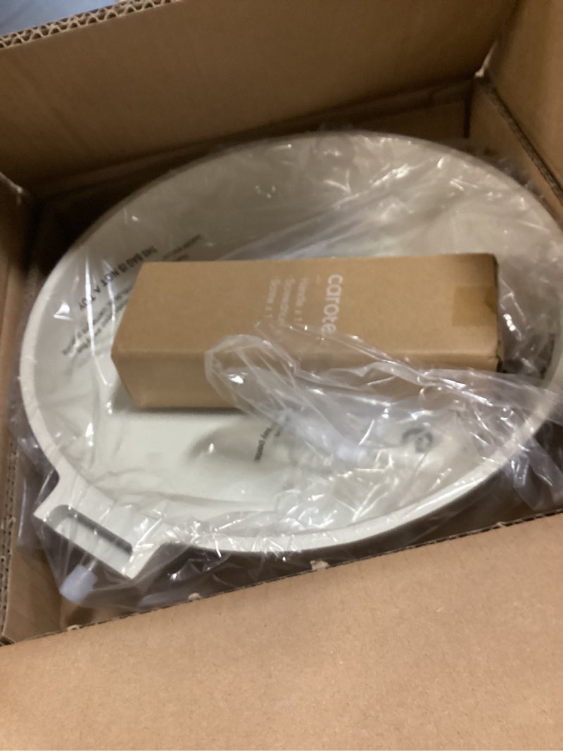 Condition photo showing New/Like New for carote non stick frying pan skillet, omelet pan, healthy non toxic granite chef pan, induction compatible egg frying pan with heat-resistant handle, pfoa-free,cream white, 10" cream white 10"