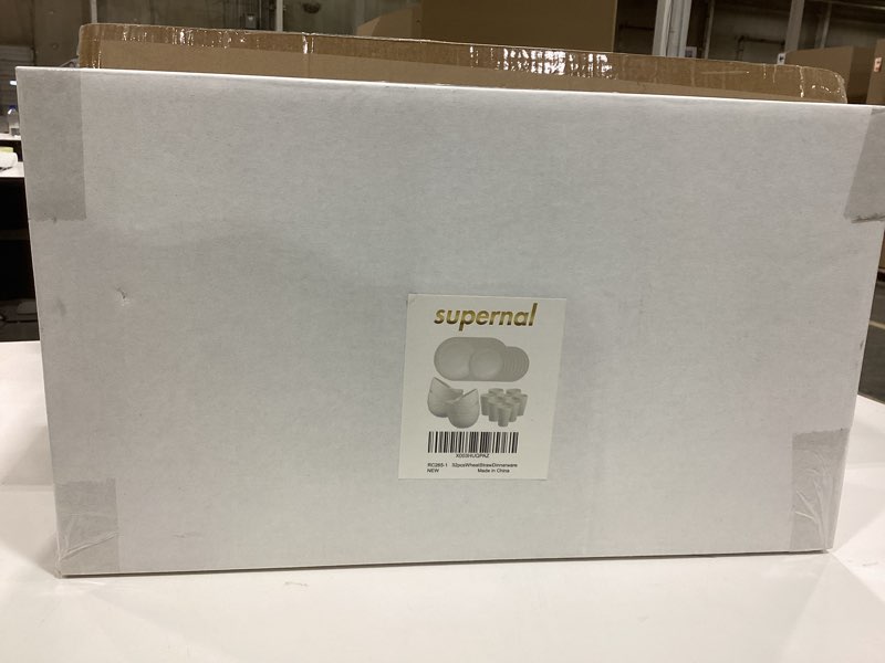 Condition photo showing New/Like New for Supernal Wheat Straw Dinnerware Sets,Dish Sets for 8,Plates and Bowls Set Dishwasher Safe,Unbreakable Dinnerware,Reusable Tableware Set,Beige Color 16pcs Plates, 8pcs Bowls, 8pcs Cups. 32pcs Beige