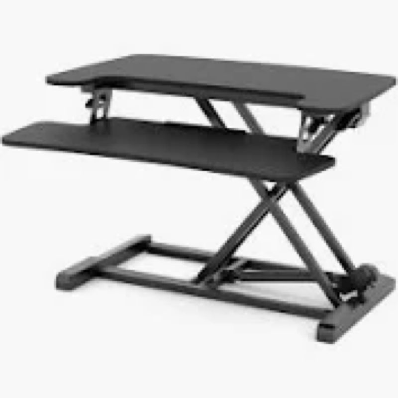 Almirantra Stand Up Desk Converter, Adjustable Height Table Top Riser - 23.6" x 13.4" Spacious Surfa