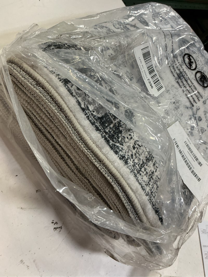 Condition photo showing Good Condition for hallway runner rugs for kitchen boho washable rug runners 2'6''x10' non slip grey long runner rugs low pile 10ft soft vintage carpet for hallways, kitchen, bedroom, entryway, gray 2'6''x10 grey