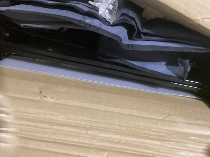 Condition photo showing Good Condition for Foldable Clothes Hanger with Cover Portable Wardrobe, Metal Standing Armoire Wardrobe Clothes Rack with Gray Fabric Cover,One-Piece Folding Base,25MM Steel Tube for Bedroom 39.4 x 17.7 x 66.9 inches