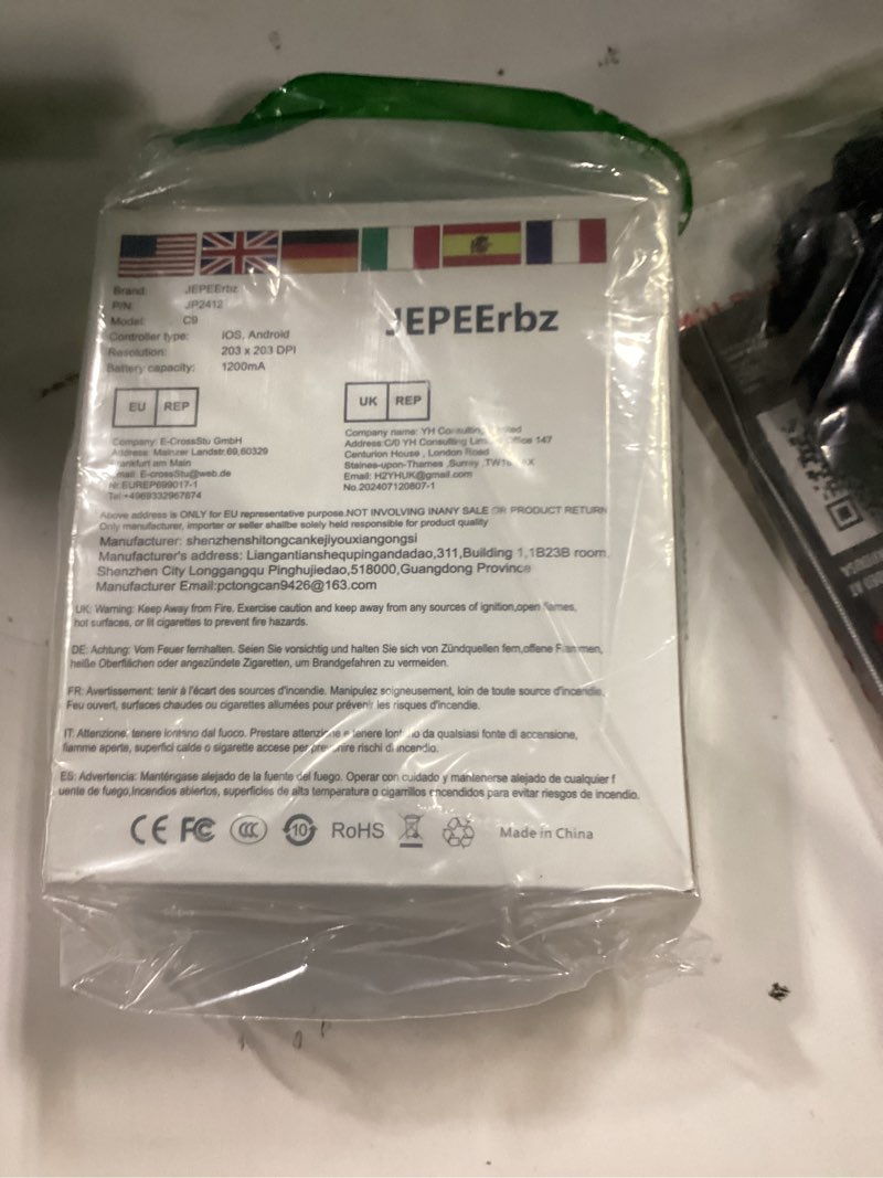 Condition photo showing New/Like New for Mini Printer Portable, Inkless Sticker printer with 8 Rolls Paper, Bluetooth Wireless mini thermal printer Compatible with iOS + Android for Journal, Memo, Photo, Print Pod Gifts for Girls Kids (Pink)