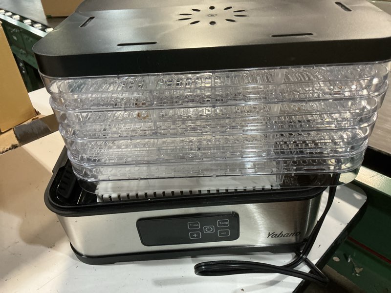 Condition photo showing Good Condition for yabano food dehydrator machine for home use, 250w electric dryer with adjustable timer & temperature control, 5 trays - digital presets for fruit, meat, herbs, jerky