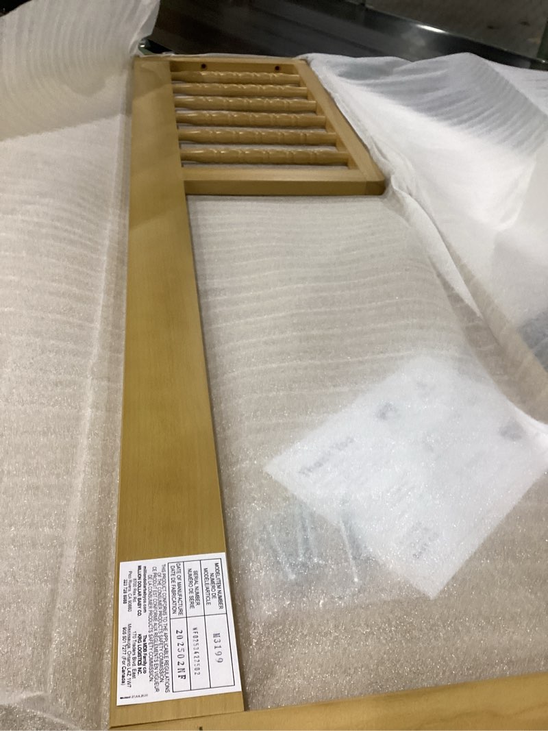 Condition photo showing New/Like New for similar to stock photos toddler bed safety guard rail for sorelle convertible cribs - solid wood rail for convertible crib to toddler bed conversion - safety bed rail for children (model #136, white) white model #136