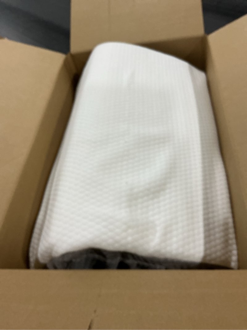 Condition photo showing As Is for Wedge Pillow for Sleeping & Resting, 24"x24"x10" Memory Foam Cushion with Grey and White Patterned Polyester Cover, Ideal for Bedroom & Living Room – Comfortable Support for Adults Grey & White 10 inch