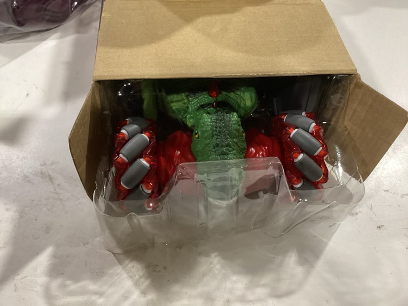 Condition photo showing Good Condition for Dinosaur Remote Control Car, 2.4Ghz 4WD RC Cars with Dinosaur Sounds & Light Music, Gravity Gesture Sensing Remote Control Monster Truck Kids Toys, RC Stunt Twist Car Toys for Ages 4 5 6 7 8-13yr Light Green