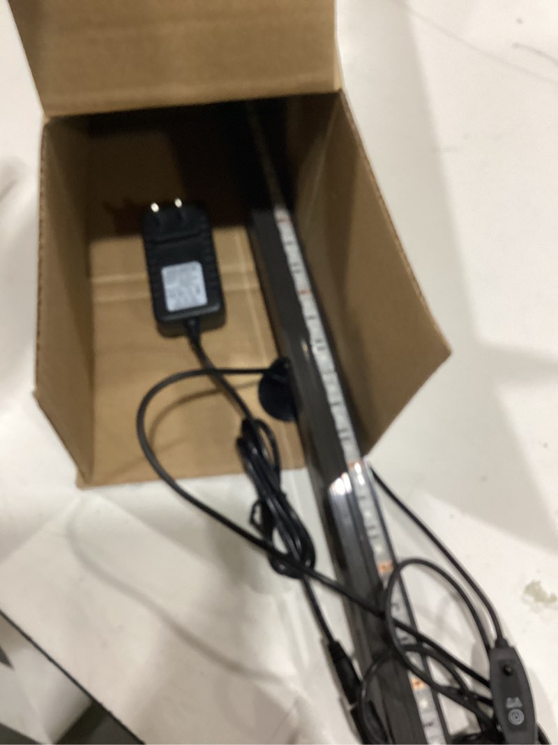 Condition photo showing As Is for submersible bubble aquarium light?multicolor rgb fish tank light with remote & adjustable brightness for pet plants grow - waterproof submersible led lights for 5-10in saltwater tanks 5 inch nanoscale bubbles