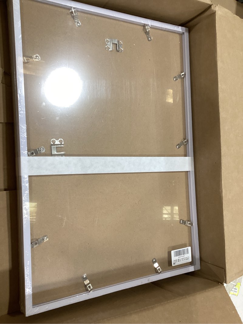 Condition photo showing New/Like New for white 13x19 picture frame set of 3, high transparent frame for 13 by 19 photo collage canvas poster size wall mount and tabletop horizontally vertically (white, 13 x 19 inches)