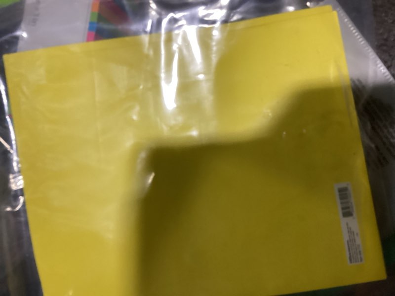 Condition photo showing As Is for office depot brand 2-pocket school-grade paper folder, letter size, yellow